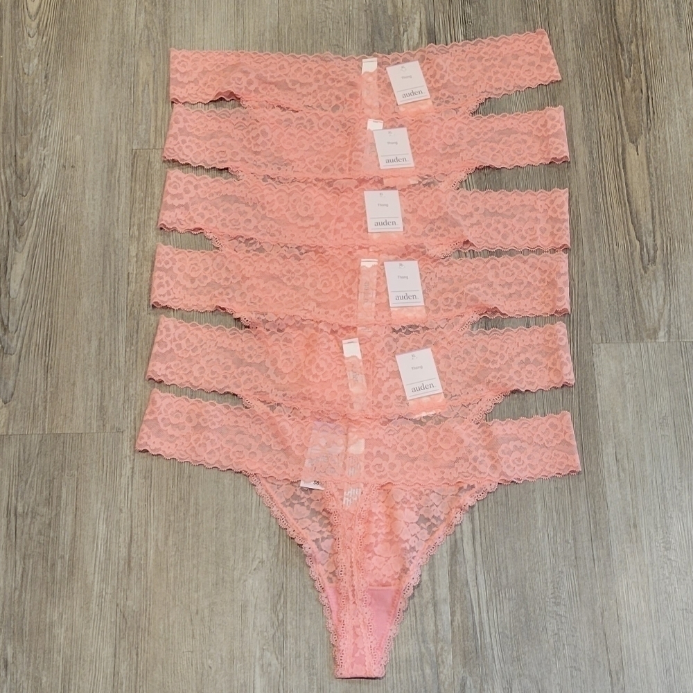 𝅺6 Pack Auden Orange Thong Size XL - Picture 3 of 6